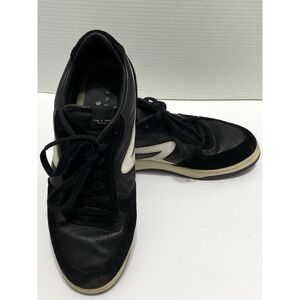 Rag & Bone RB Army Low Top Sneakers Black Leather Suede Mens Size 43 EU